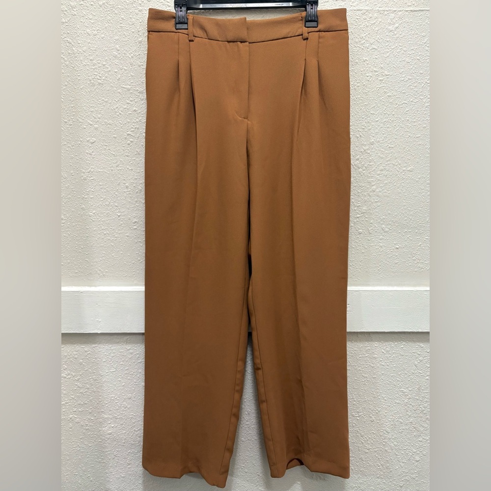Cynthia Rowley Brown Wide Straight Leg Pants Size 12 NWOT